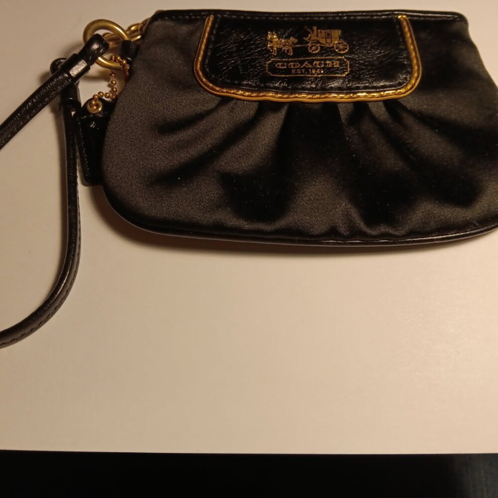 Coach Black Silk Wristlet